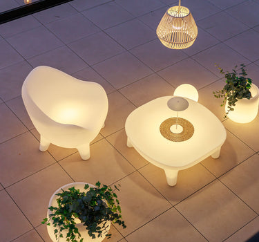 Martinica set + 2 Aruba armchairs with lighting