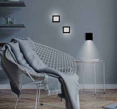 BOX 8 square indoor cordless wall light