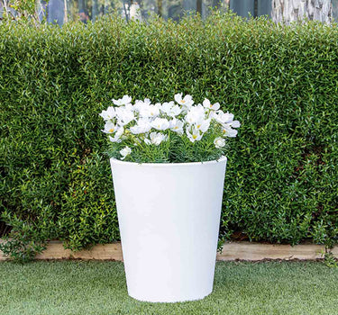 GERBERA 45 solid color round flowerpot