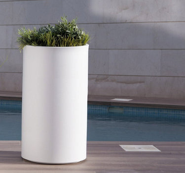 Tall round flowerpot in HORTENSIA 40 HIGH color