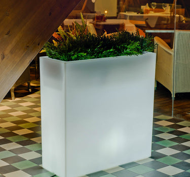 JUNCO 80 RECTANGULAR FLOWER POT WITH LIGHT