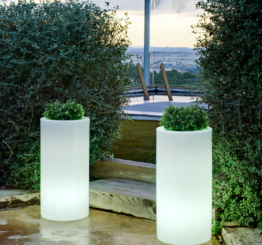 PALMA 70 Round flowerpot with light 