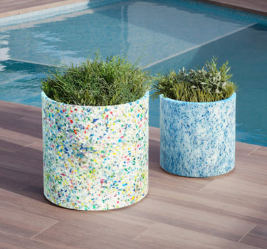 CIRCOOLAR Round flowerpot in HORTENSIA colour Recycled material