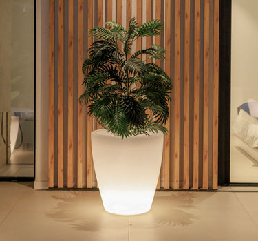 Round plant pot with light VIOLETA
